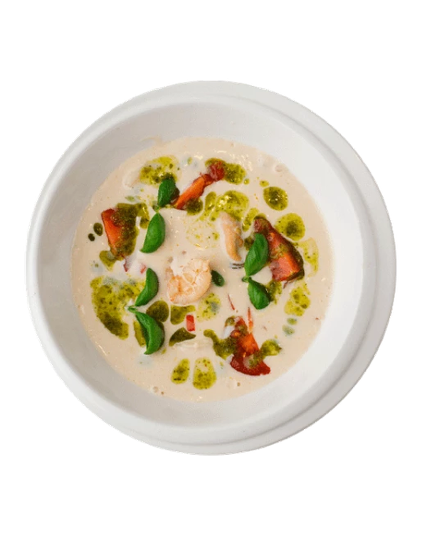 Сливочный суп с морепродуктами