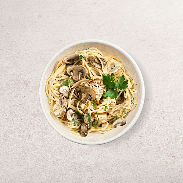 Паста курица-грибы