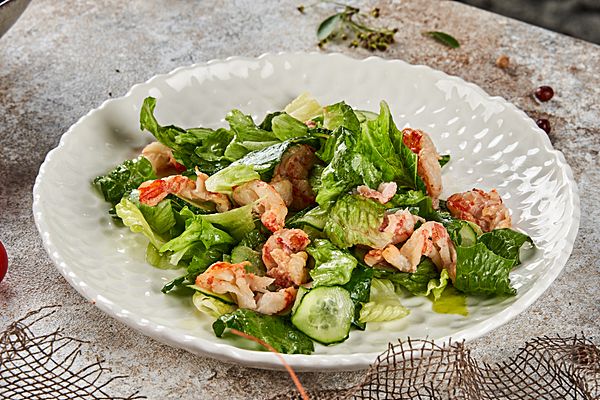 С лангустином и огурцом