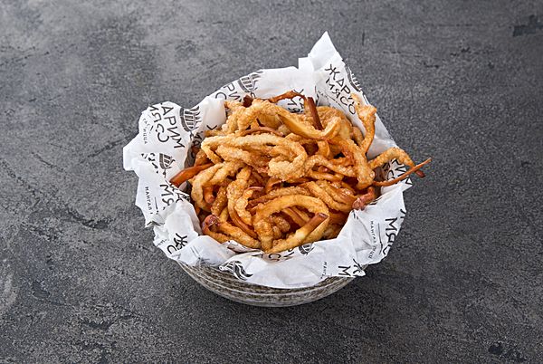 Жареный сыр косичка