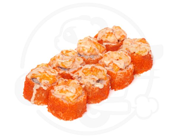 Запеченный шеф-ролл с лососем