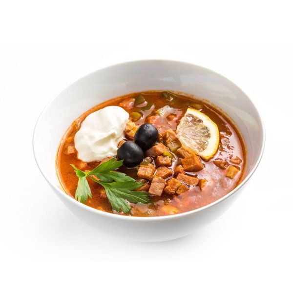 Солянка мясная сборная со сметаной
