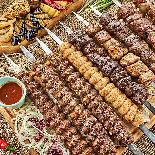 Люля-кебаб из курицы и свинины