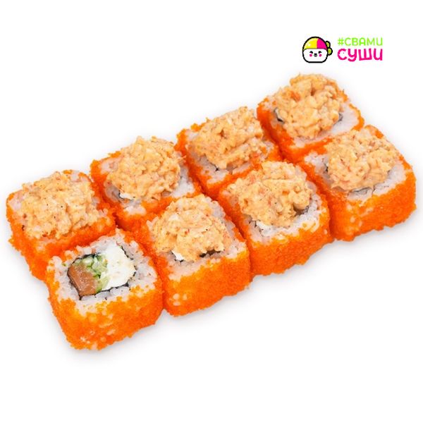Ролл с Лососем и Креветкой Спайси