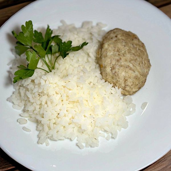 Котлета куриная паровая с рисом
