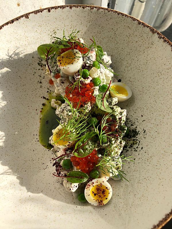 Оливье с копченой курочкой