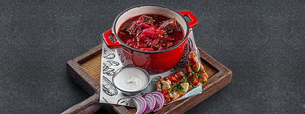 Борщ с говяжьей грудинкой