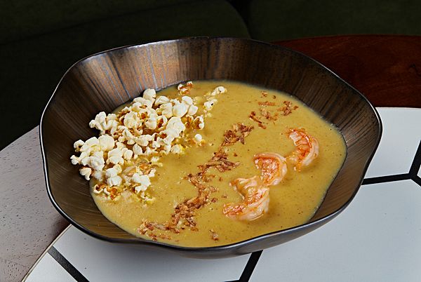 Кукурузный чаудер с креветкой