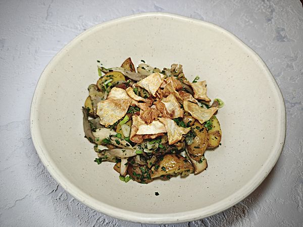 Постный картофель с грибами