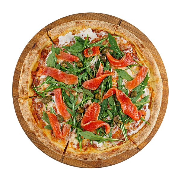 Пицца с форелью слабой соли