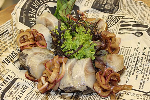 Сельдь с картофелем и луком