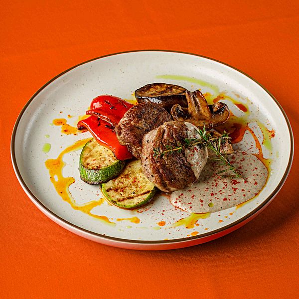 Медальон с грибным муссом