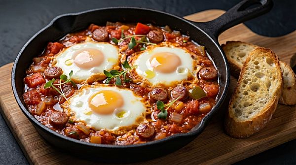 Шакшука с колбасками