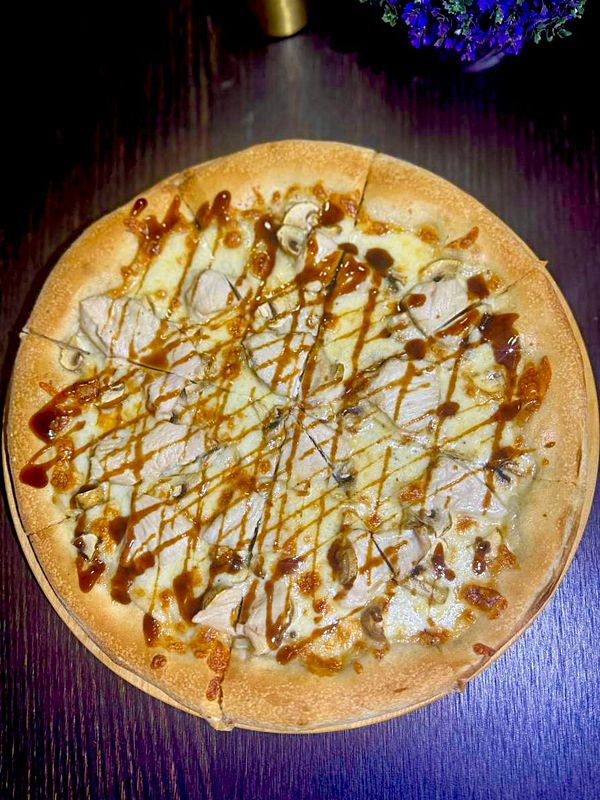 Пицца курица терияки