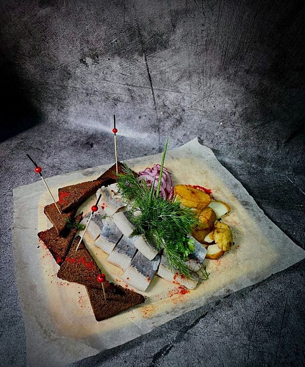 Сель с луком и картофелем