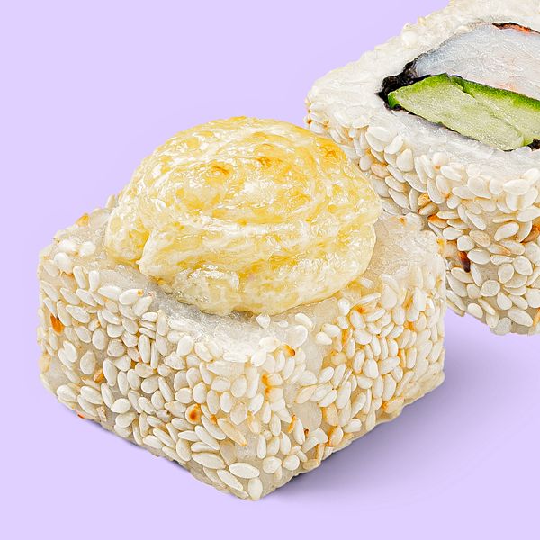 Запечённый с креветкой