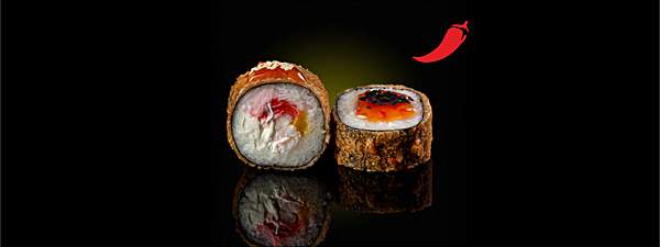 Ролл жаренный с креветкой и манго