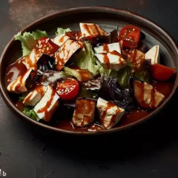 Салат с хрустящим баклажаном