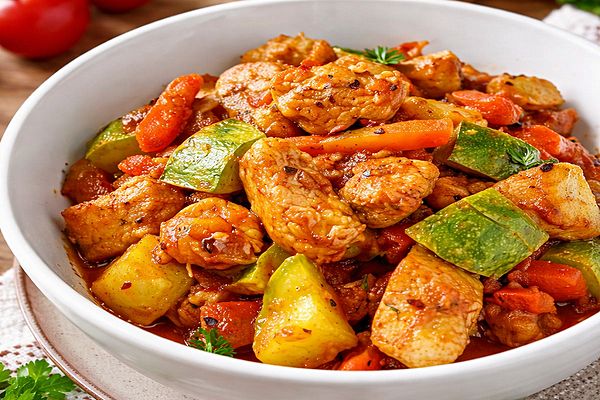 Жаркое по-домашнему с курицей