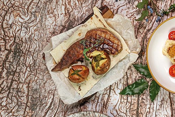 Язык говяжий с картофелем