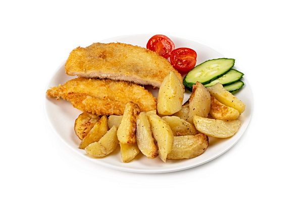 Отбивная куриная с картофелем печеным