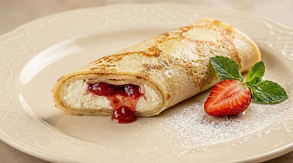 Творожок с ягодным конфитюром клубника