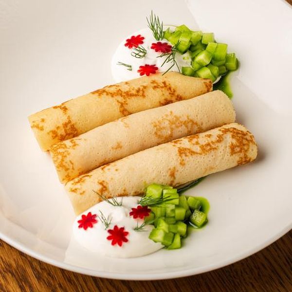 Блинчики с кижучем и трюфелем Блинчики с кижучем и трюфелем