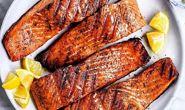 Семга на мангале