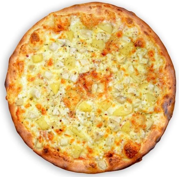 Пицца с курицей и ананасом