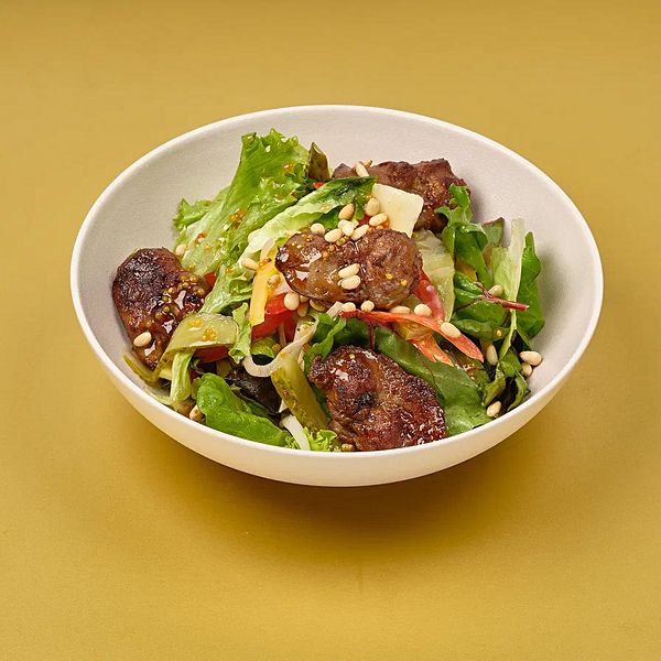 Салат с куриной печенью