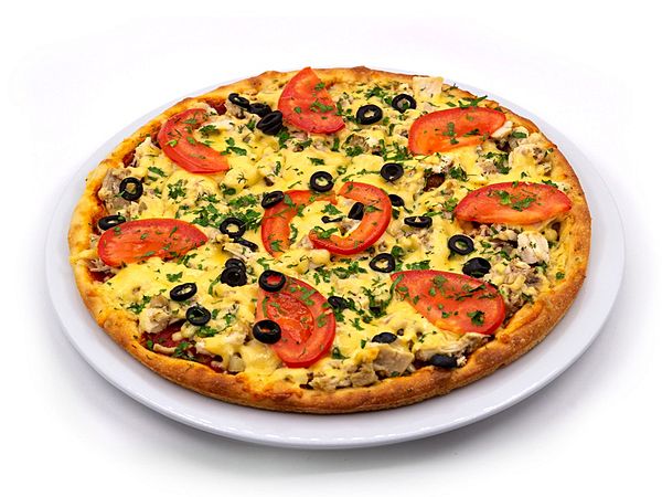 С курицей и ананасами