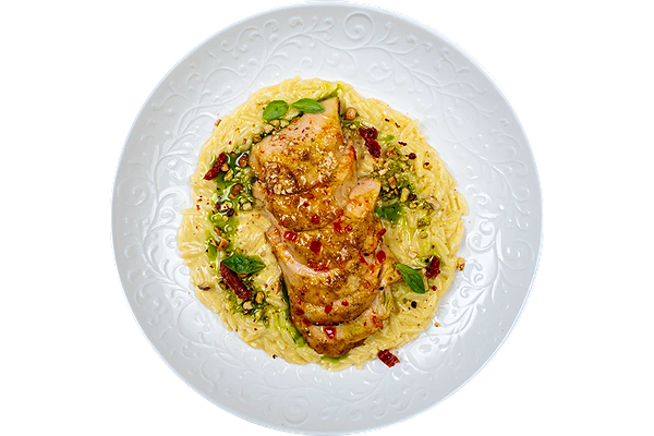 Филе цыпленка с лимонным Орзо