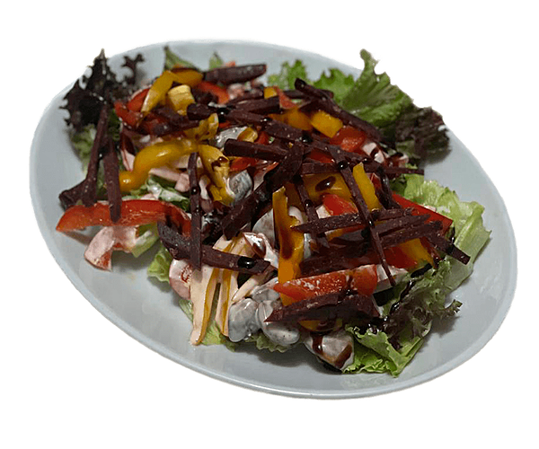 Салат с бастурмой