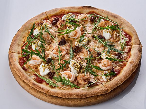 С креветкой и кремом фета