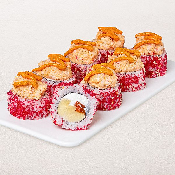 Ролл Нежный лосось с тигровой креветкой