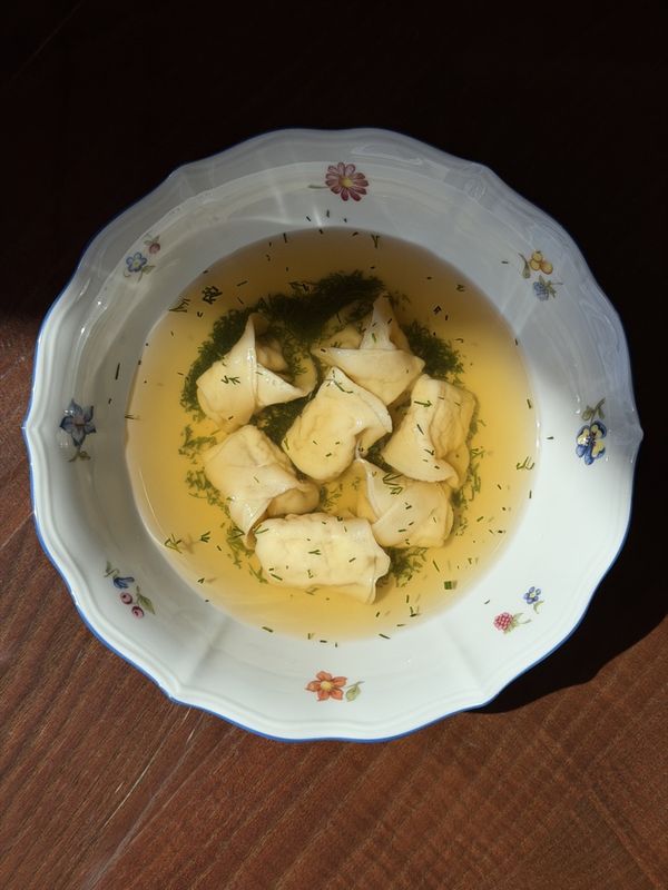 Куриный суп с итальянскими пельмешками