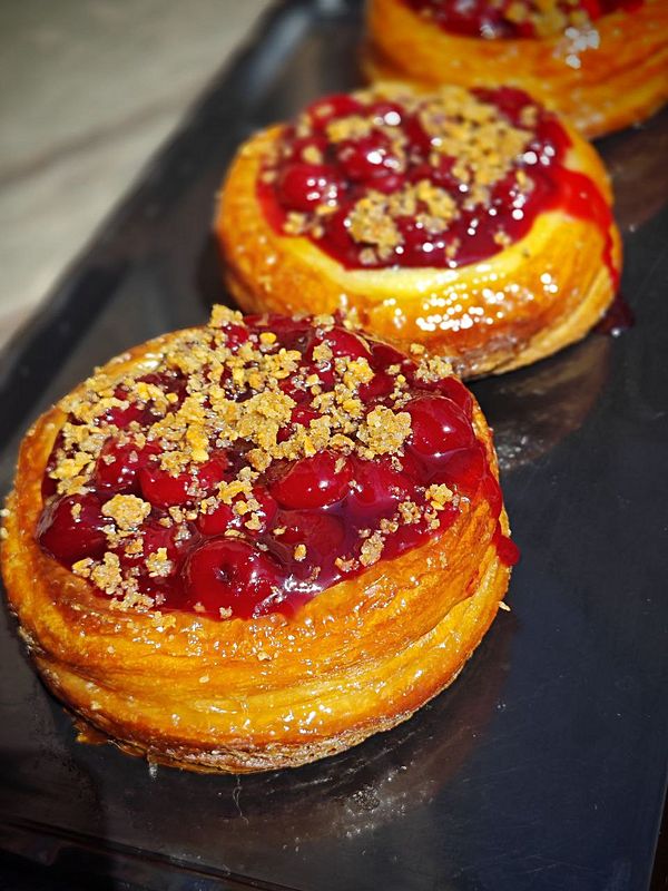 Флан вишня-боб тонка