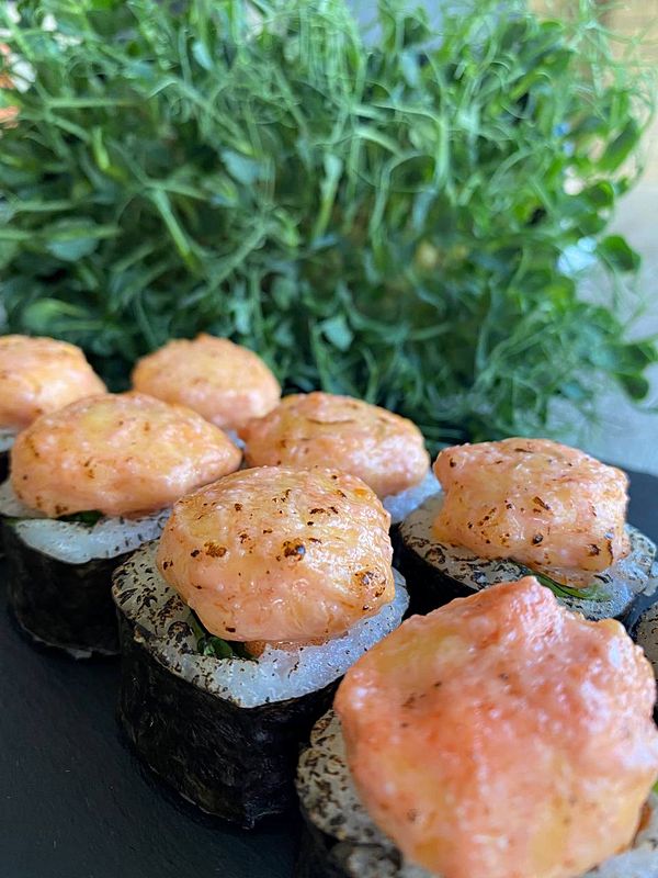 Запечённый с креветками