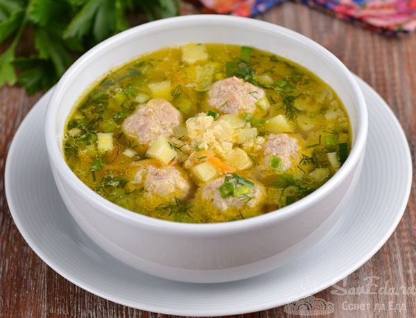 Суп с фрикадельками