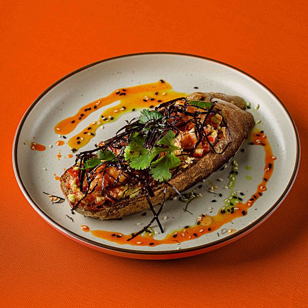 Брускетта с печеными овощами