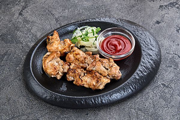 Шашлык из бедра филе курицы