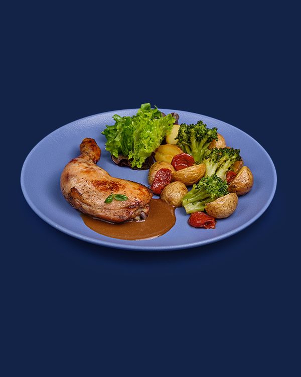 Куриная ножка конфи с молодым картофелем