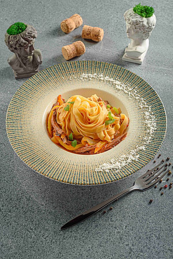 Тальятелле с рваной говядиной