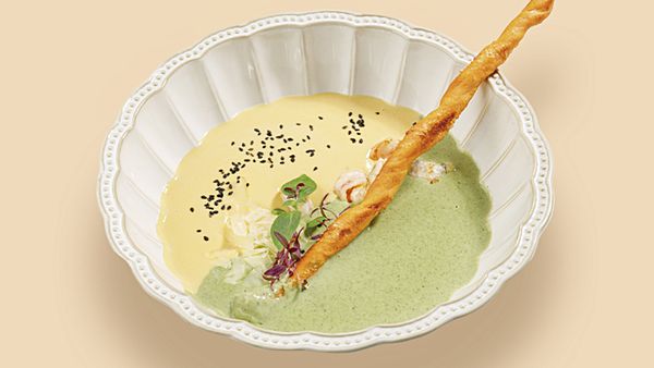 Дуэт крем суп из тыквы