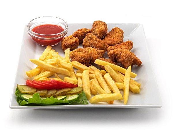 Наггетсы куриные с гарниром