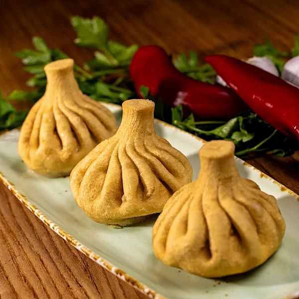 Хинкали с картофелем и белыми грибами