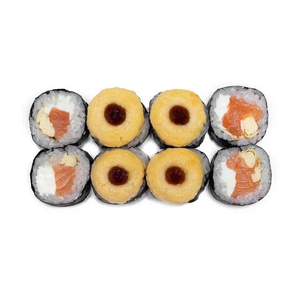 Запеченный ролл с лососем