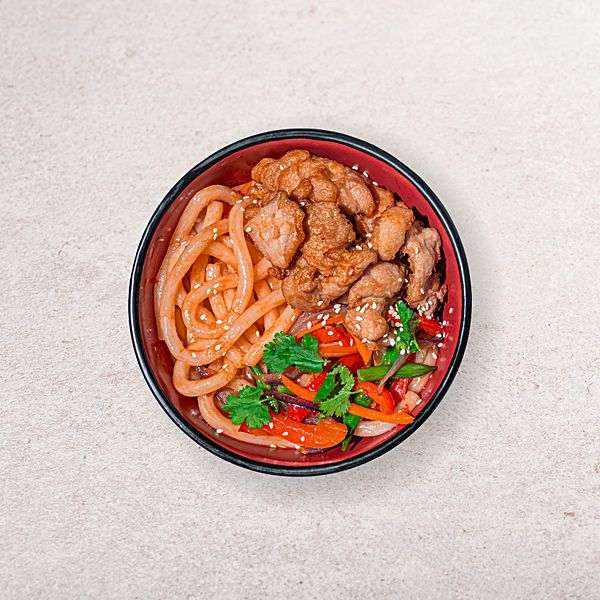 Удон с курицей