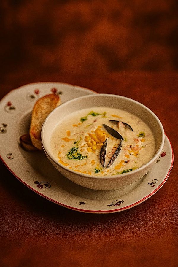 Сливочный суп чаудер с морепродуктами new