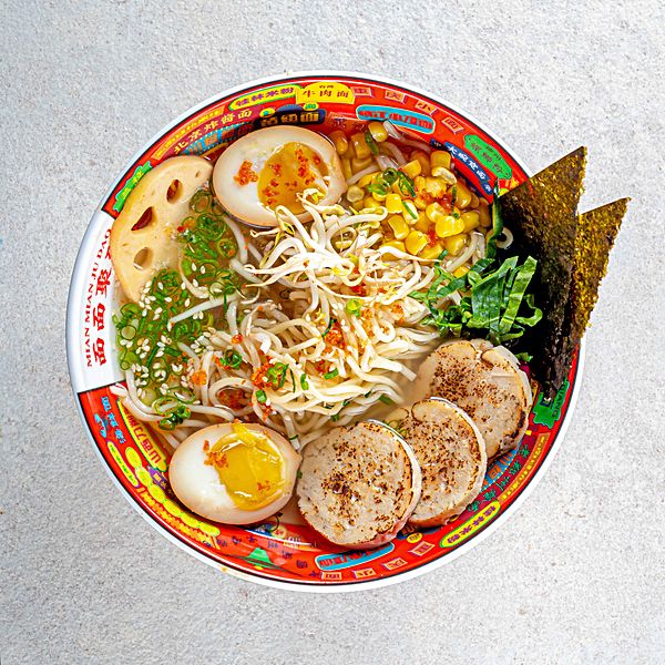 Рамен с куриным рулетом